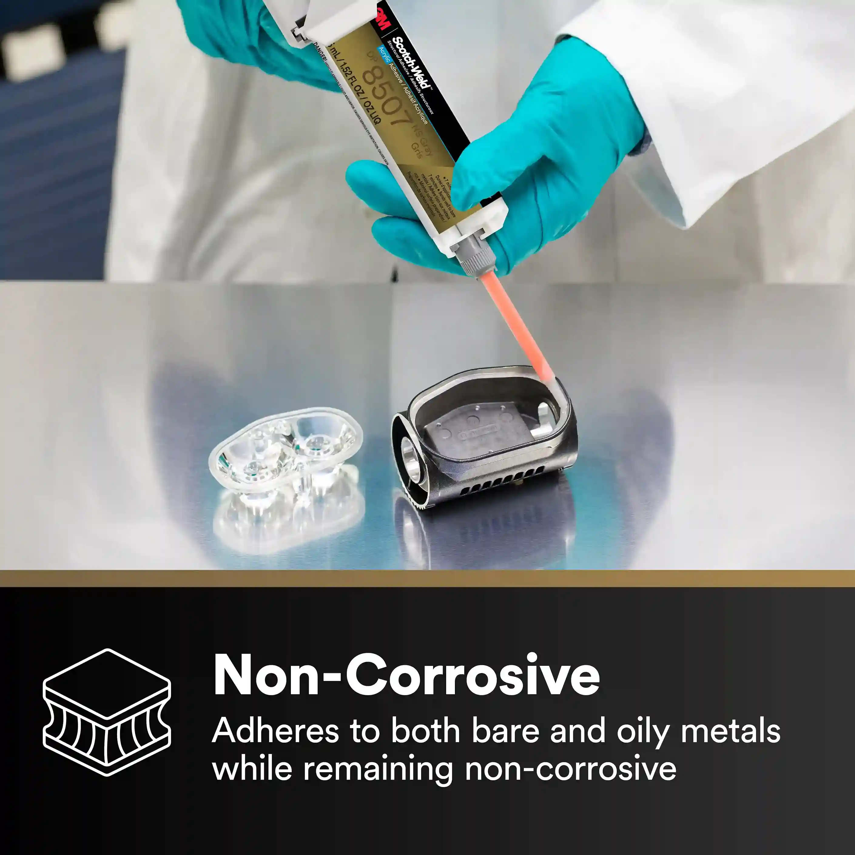 3M™ 스카치-웰드™ 금속 접착용 아크릴 접착제 DP8507NS, 회색, 45 mL 듀오팩 thumbnail 5