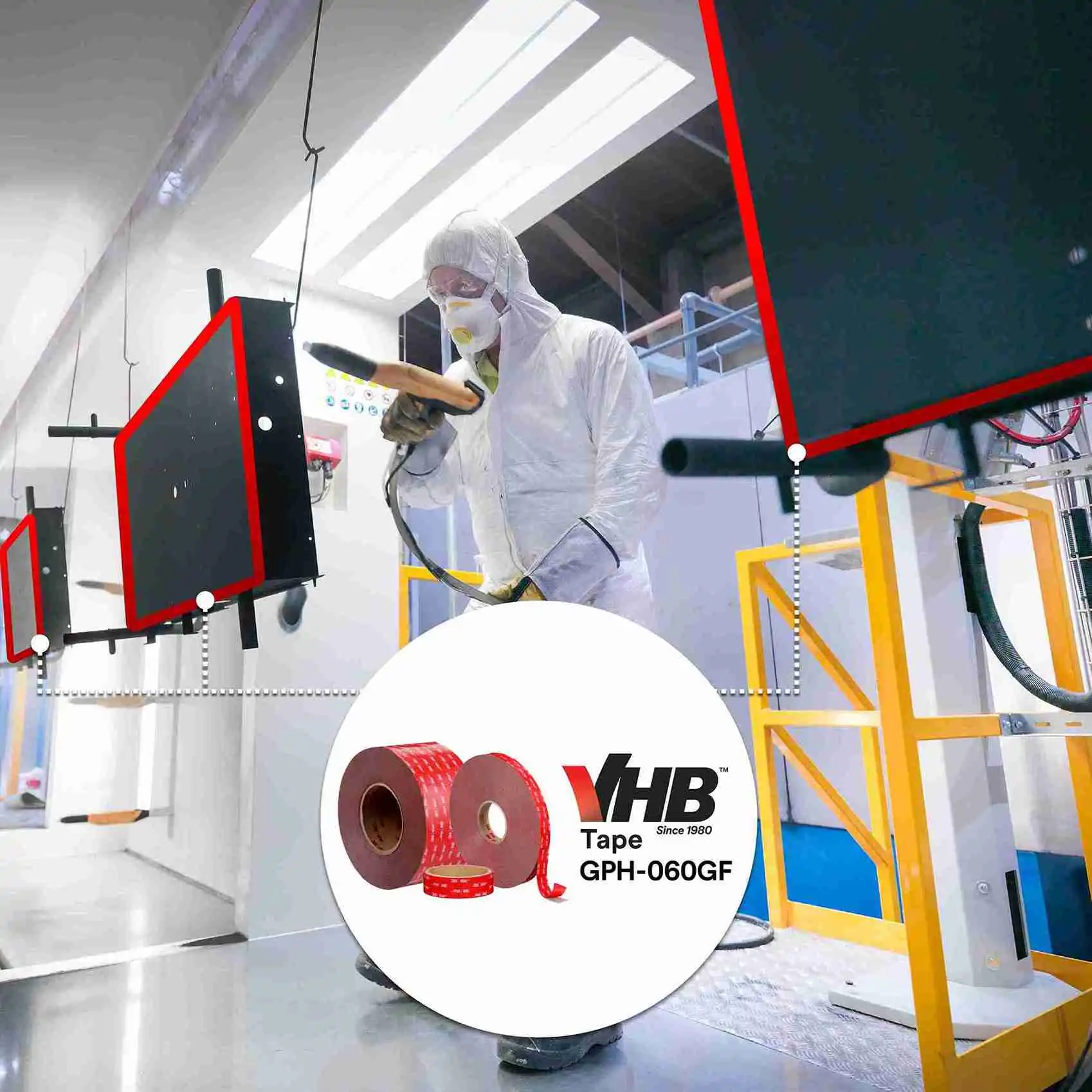 3M™ VHB™ 고내열 아크릴 폼 테이프 GPH-060GF, 회색, 1150 mm x 33 m thumbnail 5