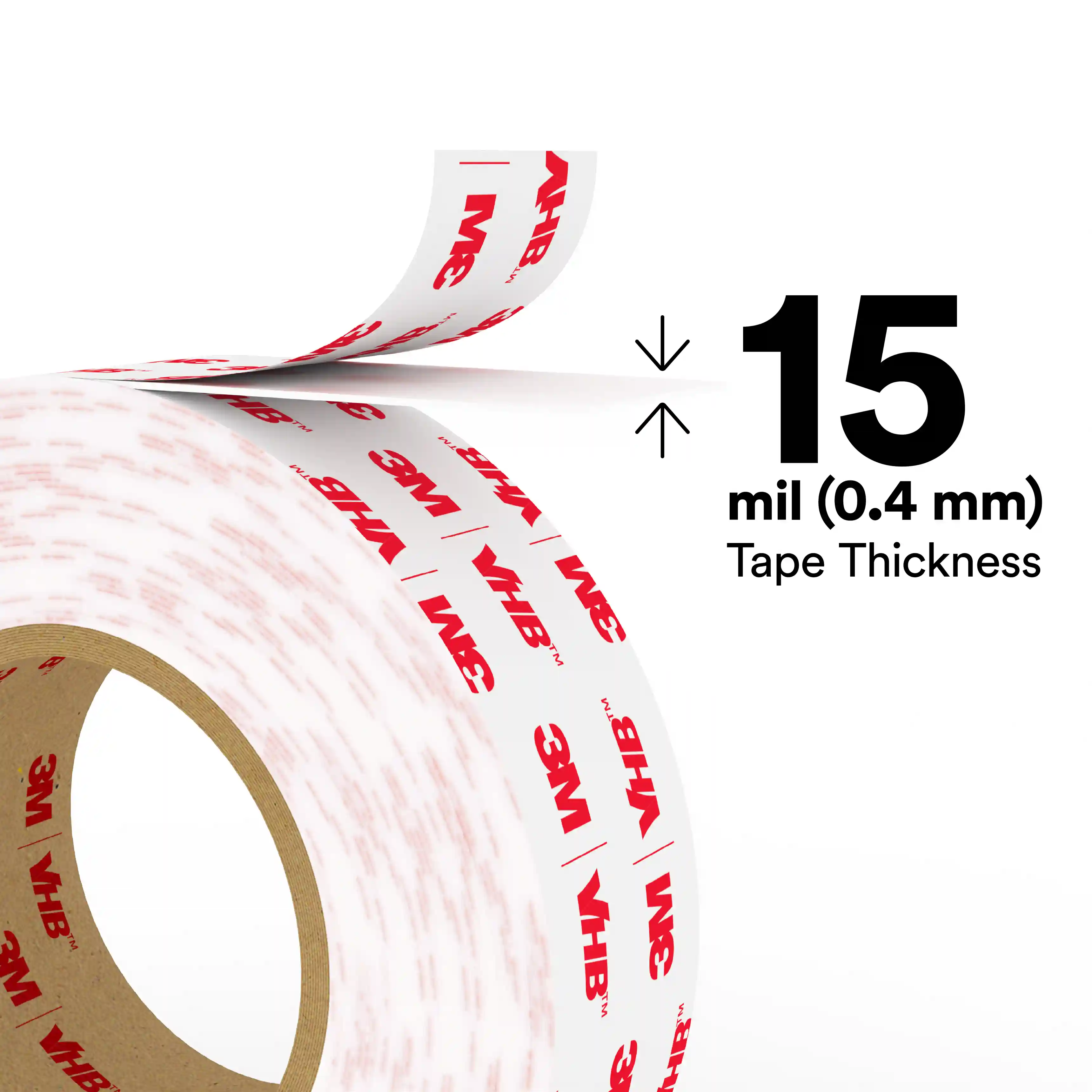 3M™ VHB™ 금속 및 유리 전용 아크릴 폼 양면 테이프 4920, 흰색, 1200 mm x 33 m thumbnail 3