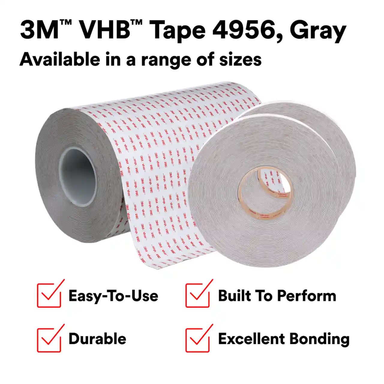 3M™ VHB™ 테이프 4956, 회색, 1200 mm x 33 m